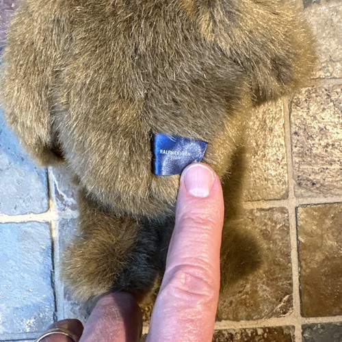 Ralph Lauren Polo Plush Teddy Bears   Red & White Embrd Scarf  Dated 2001