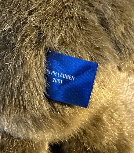 Ralph Lauren Polo Plush Teddy Bears   Red & White Embrd Scarf  Dated 2001