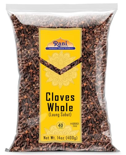Rani Cloves Whole  Laung  14oz  400g  Great for Food  Tea  Pomander Balls and Potpourri  Hand Selected  Spice   All Natural   NON GMO   Kosher   Vegan   Gluten Friendly   Indian Origin