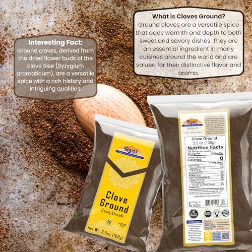 Rani Cloves Whole  Laung  14oz  400g  Great for Food  Tea  Pomander Balls and Potpourri  Hand Selected  Spice   All Natural   NON GMO   Kosher   Vegan   Gluten Friendly   Indian Origin