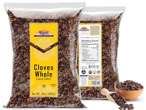 Rani Cloves Whole  Laung  14oz  400g  Great for Food  Tea  Pomander Balls and Potpourri  Hand Selected  Spice   All Natural   NON GMO   Kosher   Vegan   Gluten Friendly   Indian Origin