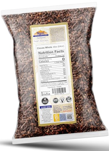 Rani Cloves Whole  Laung  14oz  400g  Great for Food  Tea  Pomander Balls and Potpourri  Hand Selected  Spice   All Natural   NON GMO   Kosher   Vegan   Gluten Friendly   Indian Origin