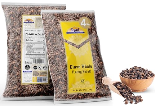Rani Cloves Whole  Laung  14oz  400g  Great for Food  Tea  Pomander Balls and Potpourri  Hand Selected  Spice   All Natural   NON GMO   Kosher   Vegan   Gluten Friendly   Indian Origin