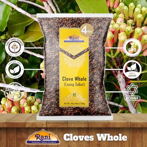 Rani Cloves Whole  Laung  14oz  400g  Great for Food  Tea  Pomander Balls and Potpourri  Hand Selected  Spice   All Natural   NON GMO   Kosher   Vegan   Gluten Friendly   Indian Origin