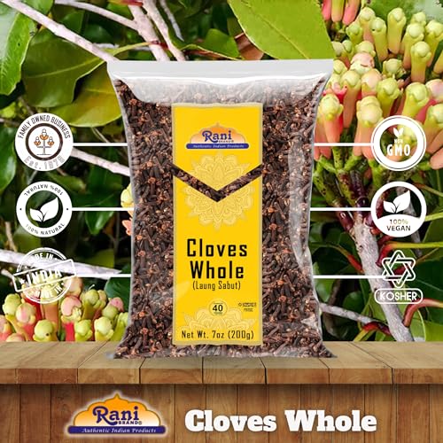 Rani Cloves Whole  Laung  14oz  400g  Great for Food  Tea  Pomander Balls and Potpourri  Hand Selected  Spice   All Natural   NON GMO   Kosher   Vegan   Gluten Friendly   Indian Origin