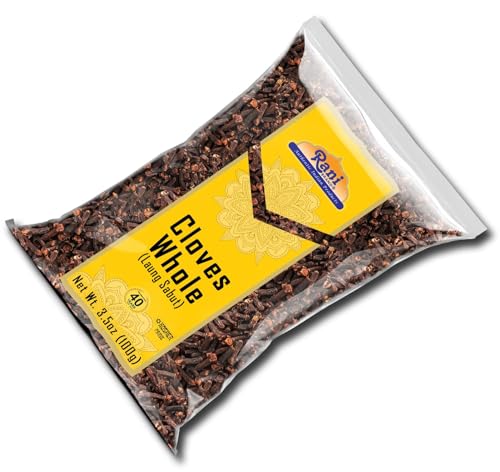 Rani Cloves Whole  Laung  14oz  400g  Great for Food  Tea  Pomander Balls and Potpourri  Hand Selected  Spice   All Natural   NON GMO   Kosher   Vegan   Gluten Friendly   Indian Origin