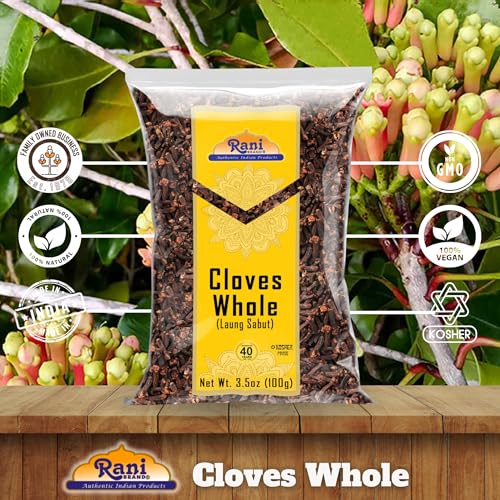 Rani Cloves Whole  Laung  14oz  400g  Great for Food  Tea  Pomander Balls and Potpourri  Hand Selected  Spice   All Natural   NON GMO   Kosher   Vegan   Gluten Friendly   Indian Origin