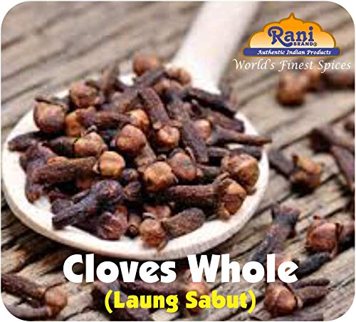 Rani Cloves Whole  Laung  2oz  56g  Great for Food  Tea  Pomander Balls and Potpourri  Hand Selected  Spice  PET Jar   All Natural   NON GMO   Kosher   Vegan   Gluten Friendly   Indian Origin