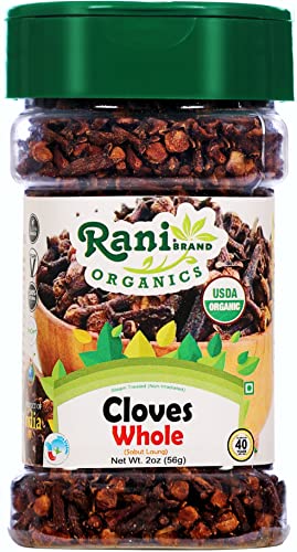 Rani Cloves Whole  Laung  2oz  56g  Great for Food  Tea  Pomander Balls and Potpourri  Hand Selected  Spice  PET Jar   All Natural   NON GMO   Kosher   Vegan   Gluten Friendly   Indian Origin