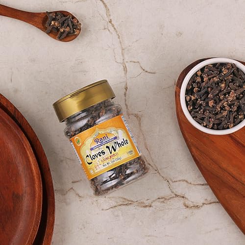 Rani Cloves Whole  Laung  2oz  56g  Great for Food  Tea  Pomander Balls and Potpourri  Hand Selected  Spice  PET Jar   All Natural   NON GMO   Kosher   Vegan   Gluten Friendly   Indian Origin