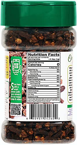 Rani Cloves Whole  Laung  2oz  56g  Great for Food  Tea  Pomander Balls and Potpourri  Hand Selected  Spice  PET Jar   All Natural   NON GMO   Kosher   Vegan   Gluten Friendly   Indian Origin