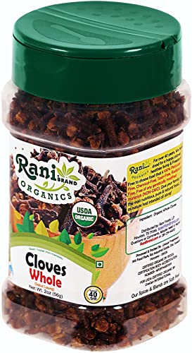Rani Cloves Whole  Laung  2oz  56g  Great for Food  Tea  Pomander Balls and Potpourri  Hand Selected  Spice  PET Jar   All Natural   NON GMO   Kosher   Vegan   Gluten Friendly   Indian Origin