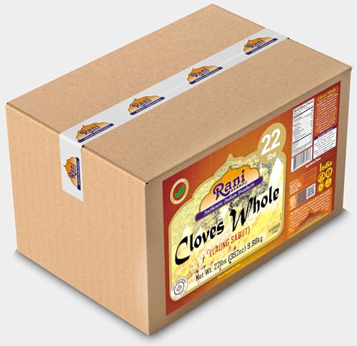 Rani Cloves Whole  Laung  2oz  56g  Great for Food  Tea  Pomander Balls and Potpourri  Hand Selected  Spice  PET Jar   All Natural   NON GMO   Kosher   Vegan   Gluten Friendly   Indian Origin