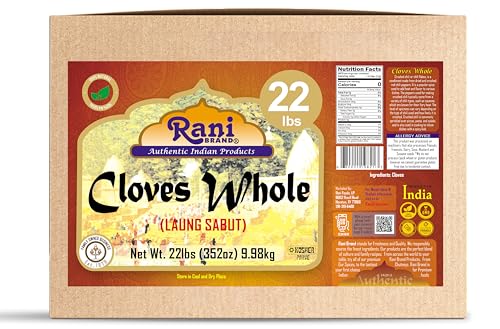 Rani Cloves Whole  Laung  2oz  56g  Great for Food  Tea  Pomander Balls and Potpourri  Hand Selected  Spice  PET Jar   All Natural   NON GMO   Kosher   Vegan   Gluten Friendly   Indian Origin