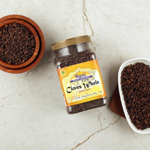 Rani Cloves Whole  Laung  2oz  56g  Great for Food  Tea  Pomander Balls and Potpourri  Hand Selected  Spice  PET Jar   All Natural   NON GMO   Kosher   Vegan   Gluten Friendly   Indian Origin