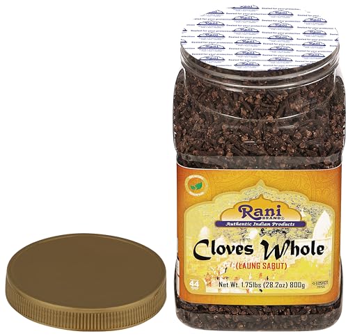 Rani Cloves Whole  Laung  2oz  56g  Great for Food  Tea  Pomander Balls and Potpourri  Hand Selected  Spice  PET Jar   All Natural   NON GMO   Kosher   Vegan   Gluten Friendly   Indian Origin