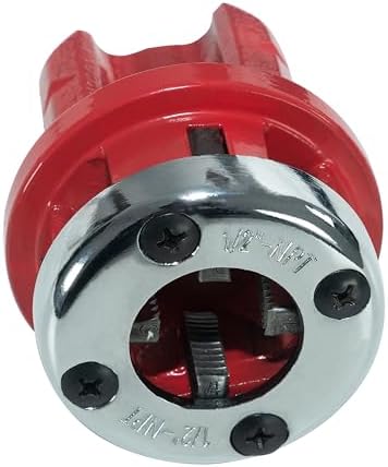 Ratchet Pipe Threader Kit Replacement 1/2 inch Dies Compatible with Ratchet Pipe Threader Kit  Ideal for Galvanized and Iron Pipes  Not for Stainless Steel