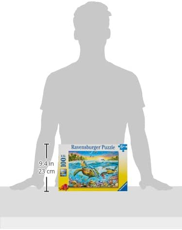 Ravensburger   Swim with Sea Turtles Jigsaw Puzzle   100 Unique Pieces Technology   Ideal for Kids Age 4 8   FSC Certified for Sustainability