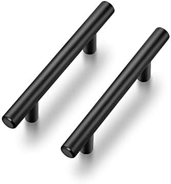 Ravinte 30 Pack   5 Inch Cabinet Pulls Matte Black Stainless Steel Kitchen Drawer Pulls Cabinet Handles 5 InchLength  3 Inch Hole Center