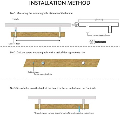 Ravinte 30 Pack   5 Inch Cabinet Pulls Matte Black Stainless Steel Kitchen Drawer Pulls Cabinet Handles 5 InchLength  3 Inch Hole Center
