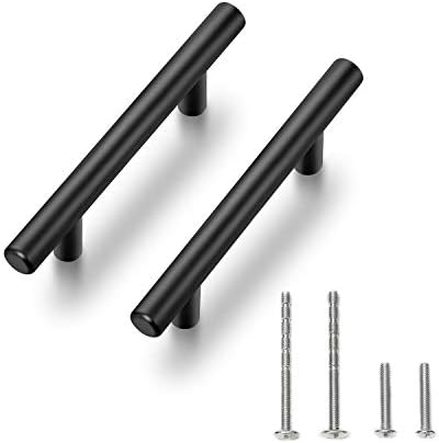 Ravinte 30 Pack   5 Inch Cabinet Pulls Matte Black Stainless Steel Kitchen Drawer Pulls Cabinet Handles 5 InchLength  3 Inch Hole Center