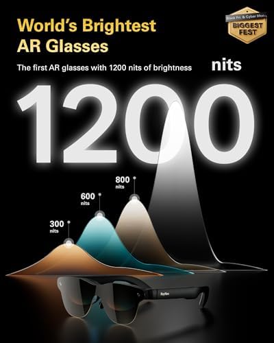 RayNeo Air 3s Pro AR/XR Glasses   201 1200 Nits 120Hz HueView 2 0 Video Display  Smart Gaming Glasses for iPhone 17 16 15/Android/Mac/Switch 2/PS5/SteamDeck   2025 Gift for Christmas & Tech Lover
