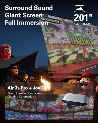 RayNeo Air 3s Pro AR/XR Glasses   201 1200 Nits 120Hz HueView 2 0 Video Display  Smart Gaming Glasses for iPhone 17 16 15/Android/Mac/Switch 2/PS5/SteamDeck   2025 Gift for Christmas & Tech Lover