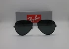 Ray Ban Aviator RB3025 002/62Black/Black 58mm Unisex / Brand New