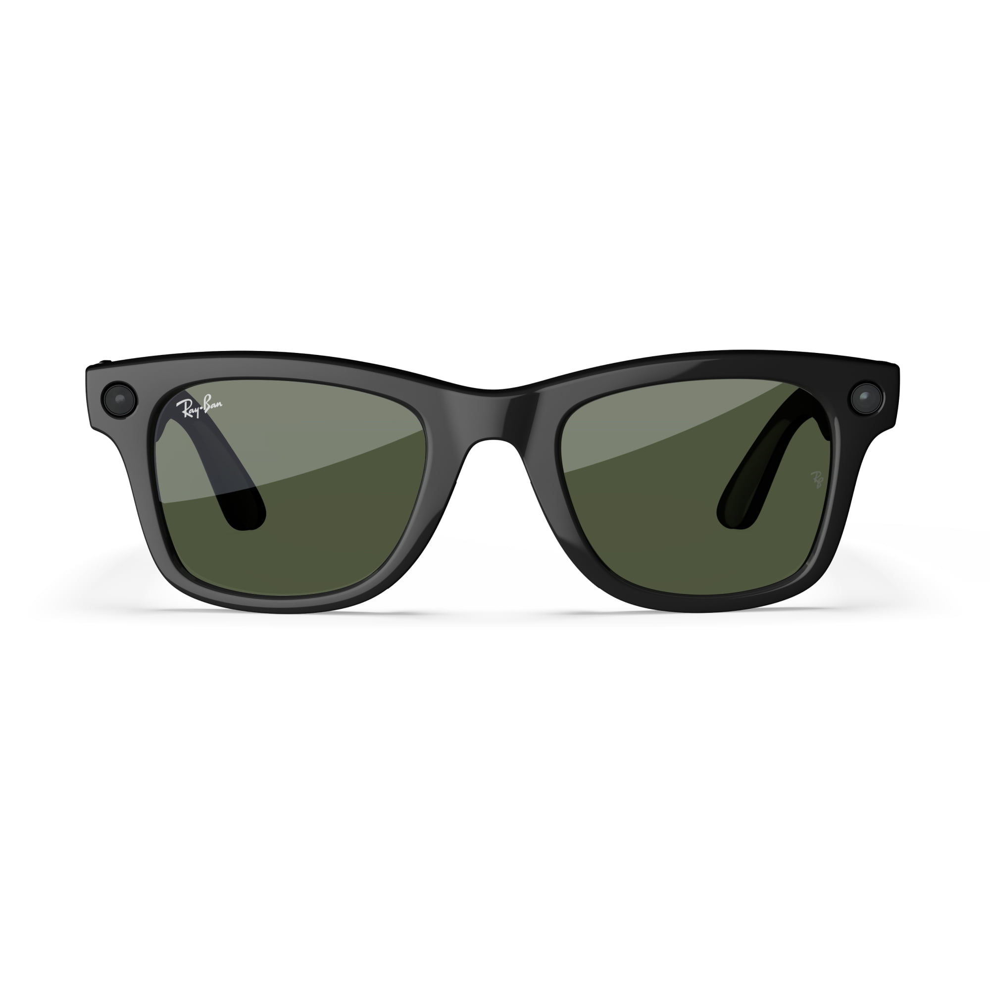 Ray Ban Meta  Gen 1   Wayfarer  Shiny Black  Green Lenses   Smart AI Glasses