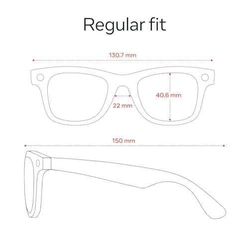 Ray Ban Meta  Gen 2   Wayfarer  Matte Black   Smart AI Glasses for Men  Women   2X Battery Life   3K HD Resolution   12 MP Ultra Wide Camera  Audio  Video   Polarized Gradient Graphite Lenses