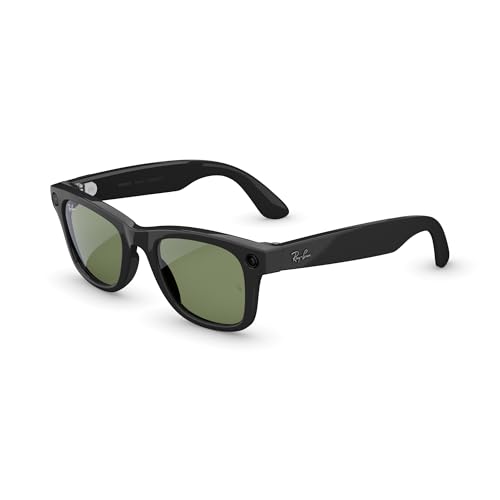 Ray Ban Meta  Gen 2   Wayfarer  Matte Black   Smart AI Glasses for Men  Women   2X Battery Life   3K HD Resolution   12 MP Ultra Wide Camera  Audio  Video   Polarized Gradient Graphite Lenses