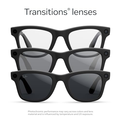 Ray Ban Meta  Gen 2   Wayfarer  Matte Black   Smart AI Glasses for Men  Women   2x Battery Life   3K Ultra HD Resolution   12 MP Ultra Wide Camera  Audio  Video   Transitions  Grey Lenses