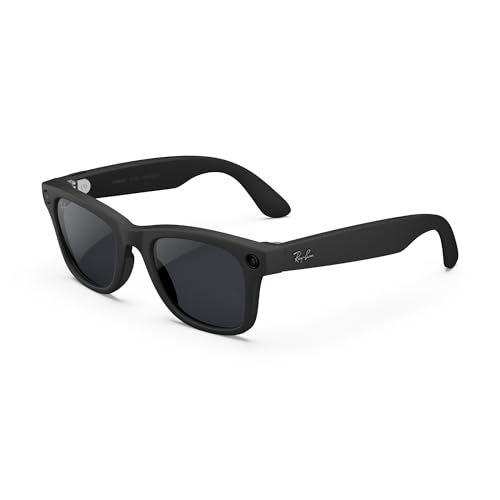 Ray Ban Meta  Gen 2   Wayfarer  Matte Black   Smart AI Glasses for Men  Women   2X Battery Life   3K HD Resolution   12 MP Ultra Wide Camera  Audio  Video   Clear Lenses   Wearable Technology