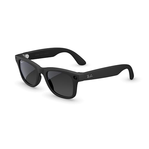 Ray-Ban Meta (Gen 2), Wayfarer, Matte Black | Smart AI Glasses for Men, Women — 2X Battery Life — 3K Ultra HD Resolution and 12 MP Wide Camera, Audio, Video — Clear Lenses — Wearable Technology