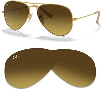 Ray Ban Original AVIATOR LARGE METAL RB3025 Replacement Lenses  BUNDLE with ACCESSORY EYEWEAR KIT