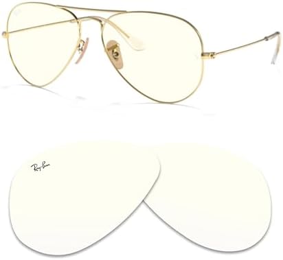 Ray Ban Original AVIATOR LARGE METAL RB3025 Replacement Lenses  BUNDLE with ACCESSORY EYEWEAR KIT