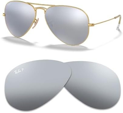Ray Ban Original AVIATOR LARGE METAL RB3025 Replacement Lenses  BUNDLE with ACCESSORY EYEWEAR KIT