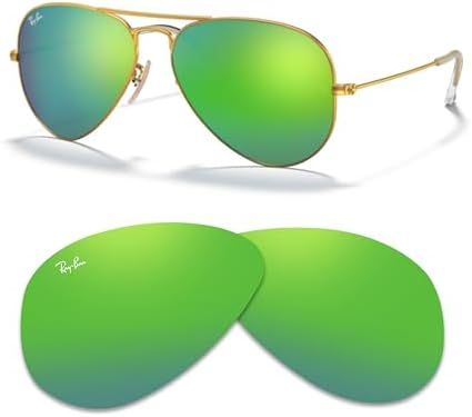 Ray Ban Original AVIATOR LARGE METAL RB3025 Replacement Lenses  BUNDLE with ACCESSORY EYEWEAR KIT