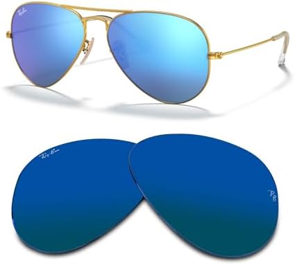 Ray Ban Original AVIATOR LARGE METAL RB3025 Replacement Lenses  BUNDLE with ACCESSORY EYEWEAR KIT