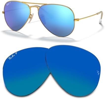 Ray Ban Original AVIATOR LARGE METAL RB3025 Replacement Lenses  BUNDLE with ACCESSORY EYEWEAR KIT