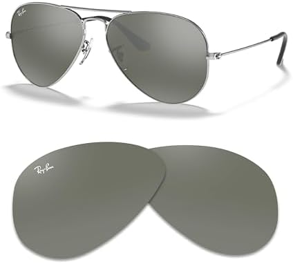 Ray Ban Original AVIATOR LARGE METAL RB3025 Replacement Lenses  BUNDLE with ACCESSORY EYEWEAR KIT