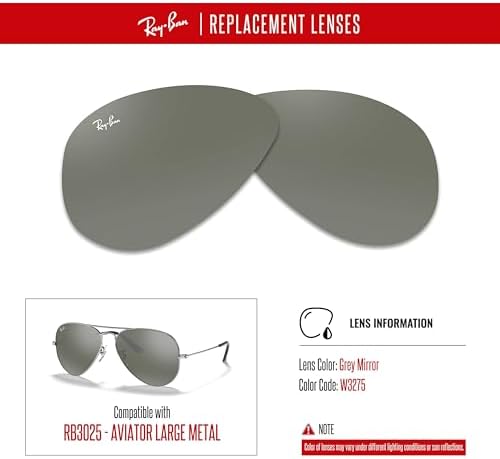 Ray Ban Original AVIATOR LARGE METAL RB3025 Replacement Lenses  BUNDLE with ACCESSORY EYEWEAR KIT