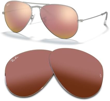 Ray Ban Original AVIATOR LARGE METAL RB3025 Replacement Lenses  BUNDLE with ACCESSORY EYEWEAR KIT