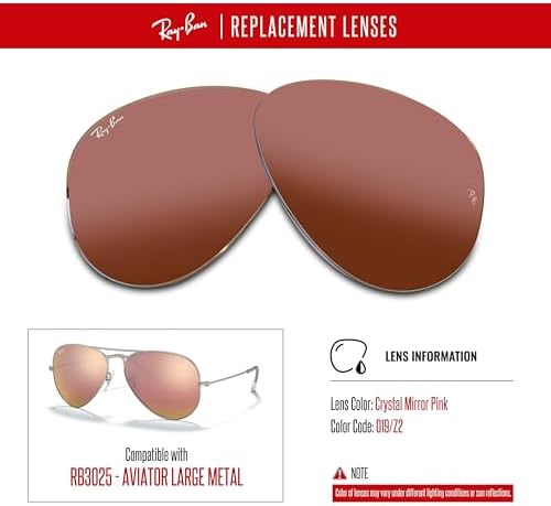 Ray Ban Original AVIATOR LARGE METAL RB3025 Replacement Lenses  BUNDLE with ACCESSORY EYEWEAR KIT