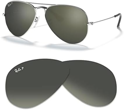 Ray Ban Original AVIATOR LARGE METAL RB3025 Replacement Lenses  BUNDLE with ACCESSORY EYEWEAR KIT