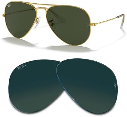 Ray Ban Original AVIATOR LARGE METAL RB3025 Replacement Lenses  BUNDLE with ACCESSORY EYEWEAR KIT