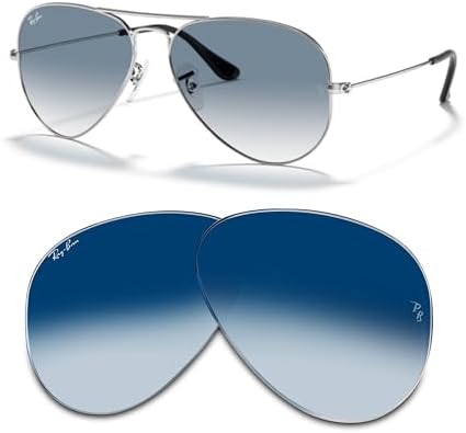 Ray Ban Original AVIATOR LARGE METAL RB3025 Replacement Lenses  BUNDLE with ACCESSORY EYEWEAR KIT