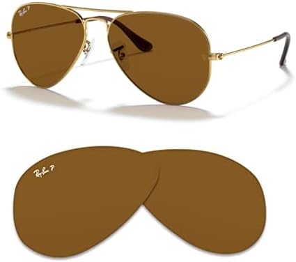 Ray Ban Original AVIATOR LARGE METAL RB3025 Replacement Lenses  BUNDLE with ACCESSORY EYEWEAR KIT