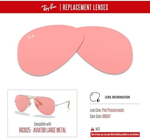 Ray Ban Original AVIATOR LARGE METAL RB3025 Replacement Lenses  BUNDLE with ACCESSORY EYEWEAR KIT