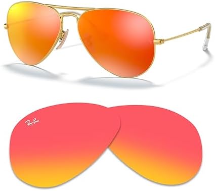 Ray Ban Original AVIATOR LARGE METAL RB3025 Replacement Lenses  BUNDLE with ACCESSORY EYEWEAR KIT